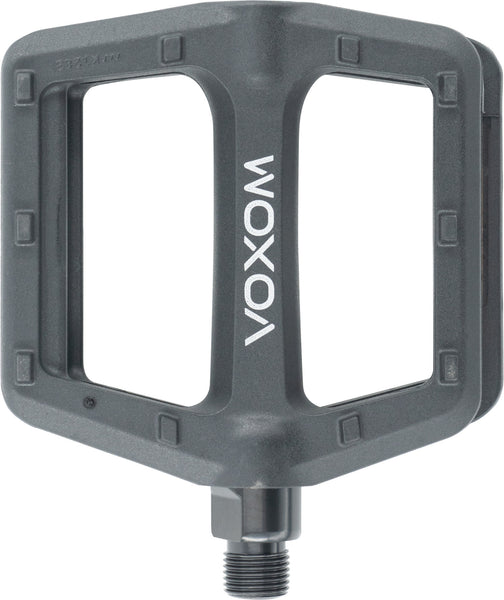 voxom Flat Pe24 | Fahrradpedale schwarz Flachpedale Flat Pedals rutschfest schwarz