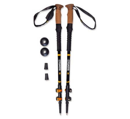 Warmpeace Trekkingstöcke Hiker black/yellow Auf und Davon Outdoor Equipment
